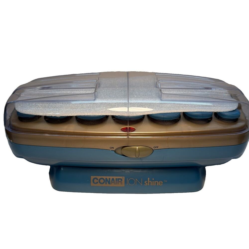 Conair Ion Shine Hot Rollers 20 Curlers Velvet Pageant Cheer Blue Model CHV26IX